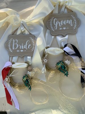 Wedding Chair Signs. Bride and groom signs